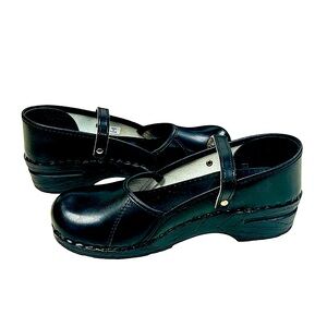 BJORK Swedish Marcella Mary Jane Black Leather Shoes Women’s size 40